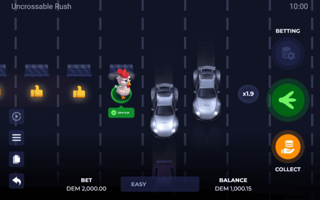 Two cars on the road, challenging situation requiring strategy
