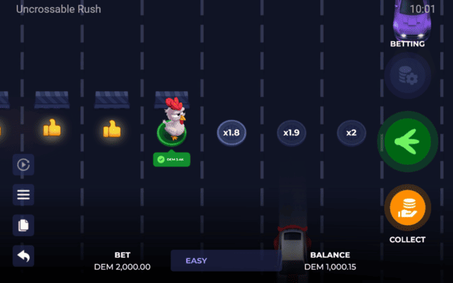 Mission Uncrossable step with multipliers activated in demo play